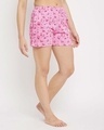 Shop Pretty Florals Boxer Shorts In Baby Pink   Pure Cotton-Design