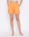 Shop Pretty Florals Boxer Shorts In Orange   100 Cotton-Front