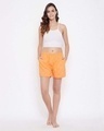 Shop Pretty Florals Boxer Shorts In Orange   100 Cotton
