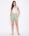 Shop Pretty Florals Boxer Shorts In Sage Green   100 Cotton