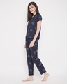 Shop Pretty Florals Button Me Up Shirt & Pyjama In Navy  100% Cotton-Design