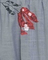 Shop Pretty Florals Button Me Up Shirt & Pyjama Set In Grey   100% Cotton