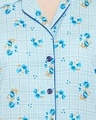 Shop Pretty Florals Button Me Up Shirt & Pyjama Set In Light Blue-Full