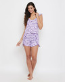 Shop Pretty Florals Cami Top & Shorts In Purple-Full