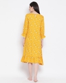 Shop Pretty Florals Mid Length Night Dress In Yellow   Cotton Rich-Design