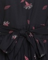 Shop Pretty Florals Night Dress In Black-Full