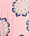 Shop Pretty Florals Pyjama In Baby Pink   Pure Cotton-Full
