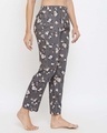 Shop Pretty Florals Pyjamas In Dark Grey   Rayon-Design