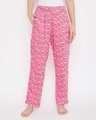 Shop Pretty Florals Pyjamas In Pink   Rayon-Front