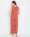 Shop Pretty Florals Top & Pyjama In Orange  Crepe-Design