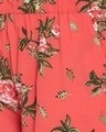 Shop Pretty Florals Top & Pyjama In Orange  Crepe