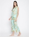 Shop Pretty Florals Top And Pyjama In Mint Green   Crepe-Design