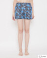 Shop Print Me Pretty Boxer Shorts In Light Blue-Front