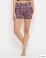 Shop Print Me Pretty Boxer Shorts In Red-Front