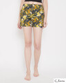 Shop Print Me Pretty Boxer Shorts In Yellow-Front