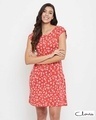 Shop Print Me Pretty Floral Short Nightdress With Pocket-Front