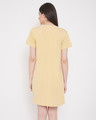 Shop Print Me Pretty Print Short Night Dress In Yellow   100% Cotton-Design