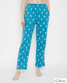 Shop Print Me Pretty Pyjamas In Turquoise-Front