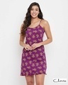 Shop Print Me Pretty Short Nigthdress With Pocket-Front