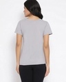 Shop Printed Top In Light Grey   Cotton Rich