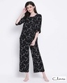 Shop Rayon Floral Printed Top & Pyjama Set-Front