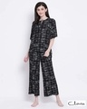 Shop Rayon Printed Top & Pyjama Set-Front