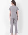 Shop Sassy Stripes Button Me Up Shirt & Pyjama In Grey  Crepe-Design