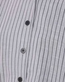 Shop Sassy Stripes Button Me Up Shirt & Pyjama In Grey  Crepe