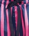 Shop Sassy Stripes Buttun Me Up Shirt And Shorts Set In Pink   Satin