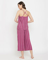 Shop Sassy Stripes Cami Top & Culottes In Dark Pink   Crepe-Design