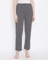 Shop Sassy Stripes Pyjamas In Black & White-Front