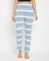 Shop Sassy Stripes Pyjamas In White   Cotton Rich-Front