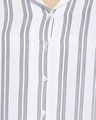 Shop Sassy Stripes Short Night Dress In White   Rayon