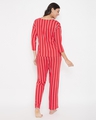 Shop Sassy Stripes Top & Pyjama Set In Red   Cotton Rich-Design