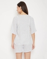 Shop Sassy Stripes Top & Shorts Set In White   Crepe-Design