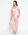 Shop Satin Printed Button Down Shirt & Pyjama-Design