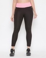 Shop Snug Fit Active Ankle Length Tights In Black-Front