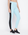 Shop Snug Fit Active High Rise Ankle Length Tights In Sky Blue-Design