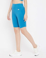 Shop Women's Snug Fit Active High Rise Shorts In Light Blue-Design