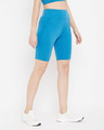Shop Women's Snug Fit Active High Rise Shorts In Light Blue