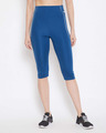Shop Women's Snug Fit Mid Rise Active Capri In Cobalt Blue-Front