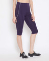 Shop Women's Snug Fit Mid Rise Active Capri In Dark Purple-Design