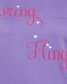 Shop Text & Heart Print Short Night Dress In Light Purple   100% Cotton
