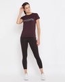 Shop Text Print Activewear T Shirt In Dark Purple