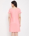 Shop Text Print Short Night Dress In Baby Pink   100% Cotton-Design