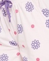 Shop Text Print Top & Pretty Florals Pyjama In Purple & Baby Pink