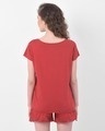 Shop Top & Shorts Set In Red  Cotton Rich-Design