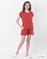Shop Top & Shorts Set In Red  Cotton Rich-Full