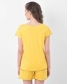 Shop Top & Shorts Set In Yellow   Cotton Rich-Design