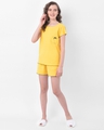 Shop Top & Shorts Set In Yellow   Cotton Rich-Full